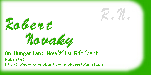 robert novaky business card